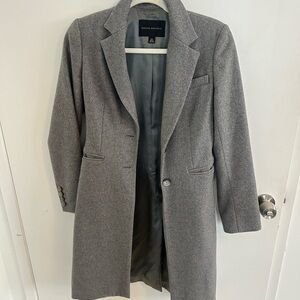 Banana Republic Charcoal Wool Trenchcoat